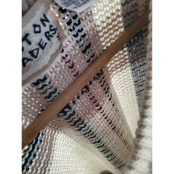 VTG 90s Cotton Traders Knit Mens Size M Multicolor Stripes Grandpa Cosby Sweater - Picture 6 of 12